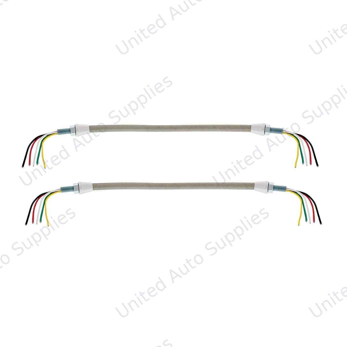12-3/4" Braided SS Headlight Conduit With 5 Wires For 1928-1932 Ford Car/Truck (Pair)