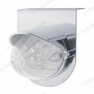 Stainless Light Bracket With 19 LED Watermelon Light & Visor - Amber LED/Clear Lens