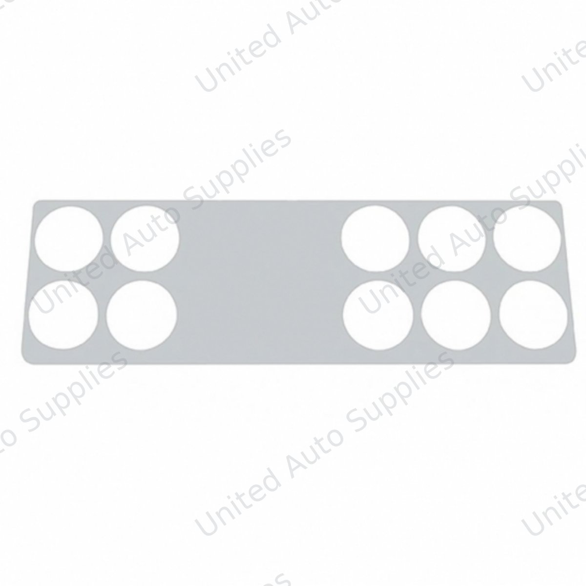 2006+ Kenworth Stainless Right Gauge Dash Panel Trim - 10 Holes