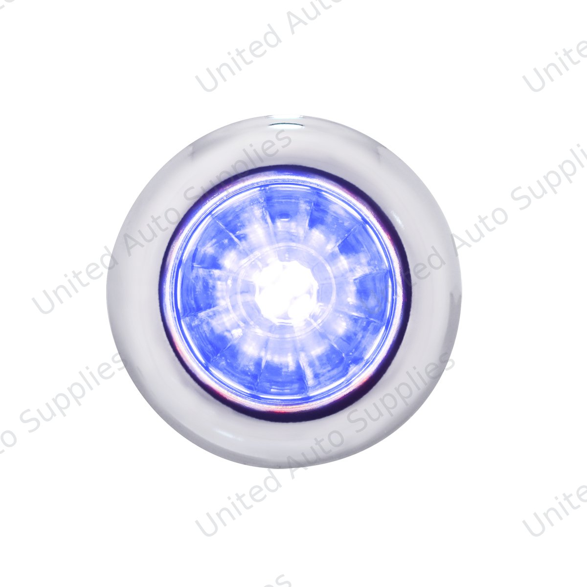4 LED Dual Function 3/4" Mini Watermelon Light (Clearance/Marker) - Blue LED/Clear Lens