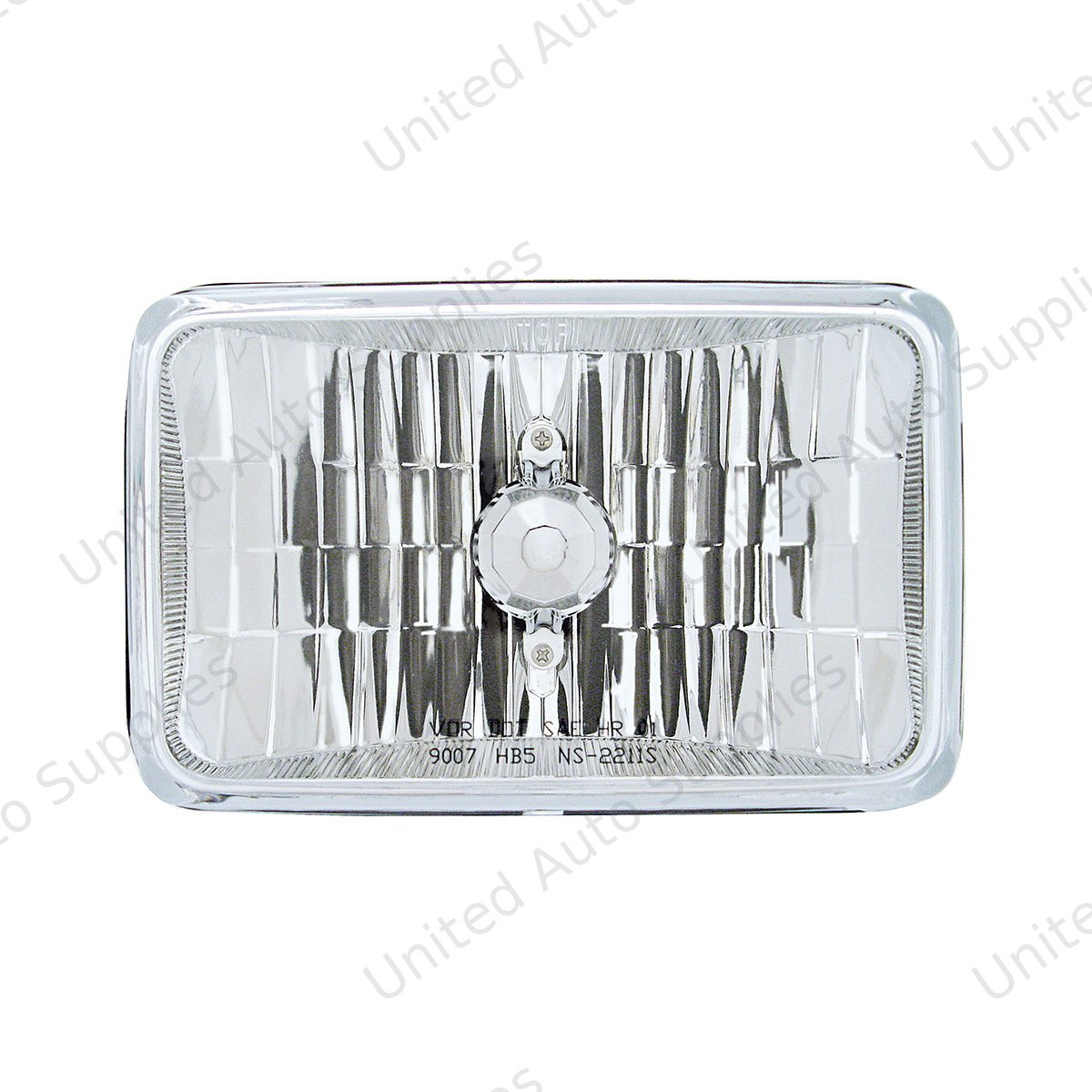 4" X 6" Crystal Rectangular Headlight, Glass Lens - High Beam