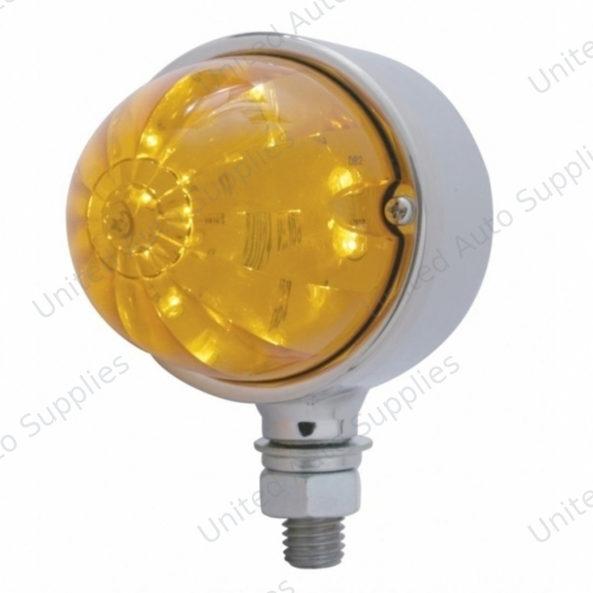 17 LED Dual Function Watermelon Single Face Light - Amber LED/Amber Lens