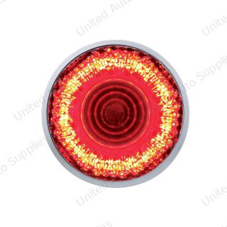 Mirage 9 LED 2" Round Clearance/Marker Light - Red LED/Clear Lens (Bulk)