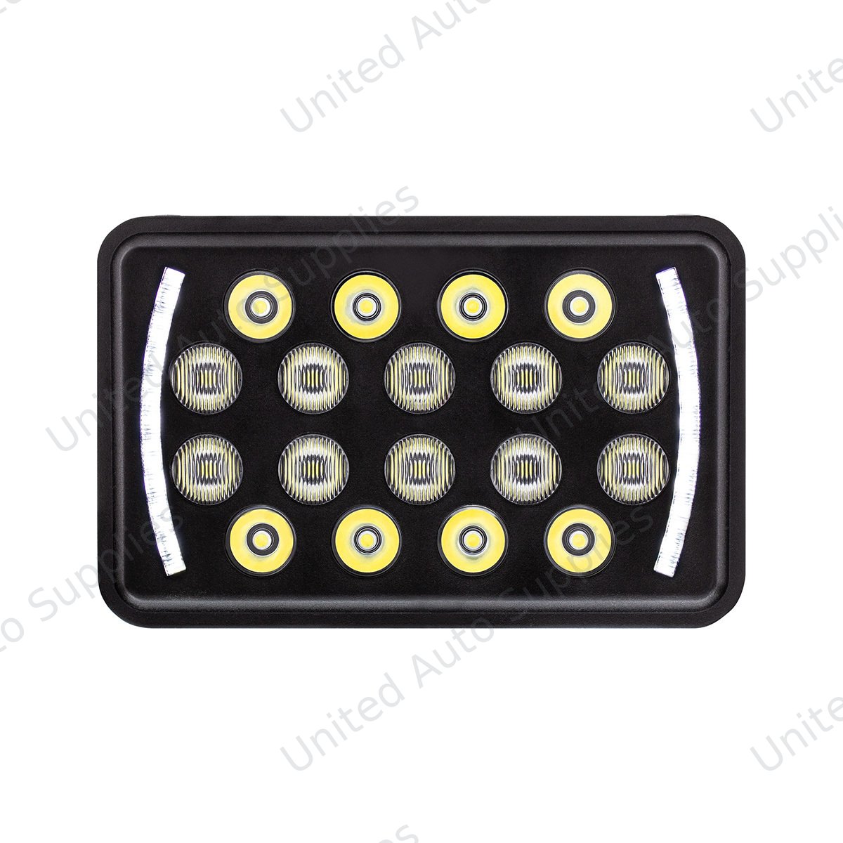 ULTRALIT - 18 High Power LED 4" X 6" Headlight With LED Position Light Bar