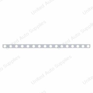 79-1/2" Stainless Light Bracket With Sixteen 2" Light Cutouts