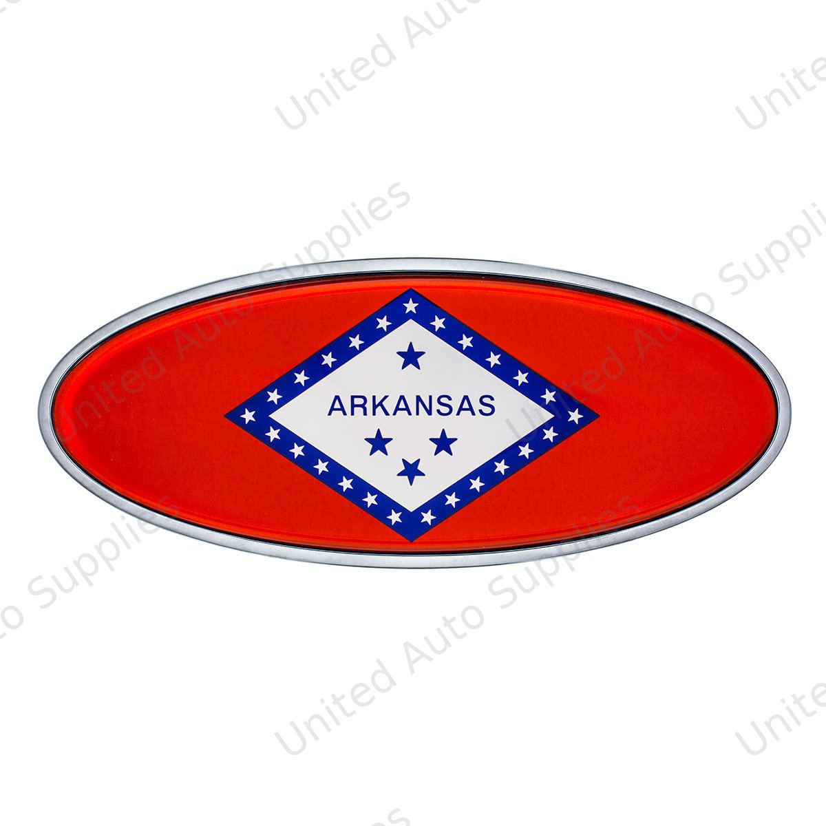 Chrome Die Cast Arkansas Flag Emblem