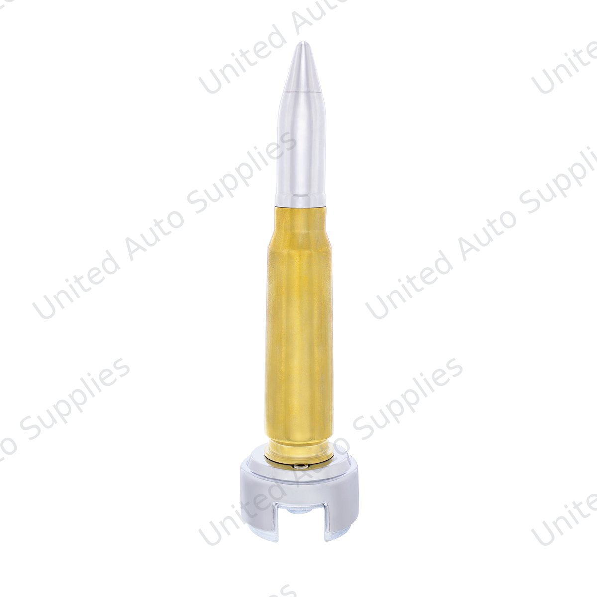 50 Caliber Bullet Style Thread-On Gearshift Knob With 13/15/18 Speed Adapter