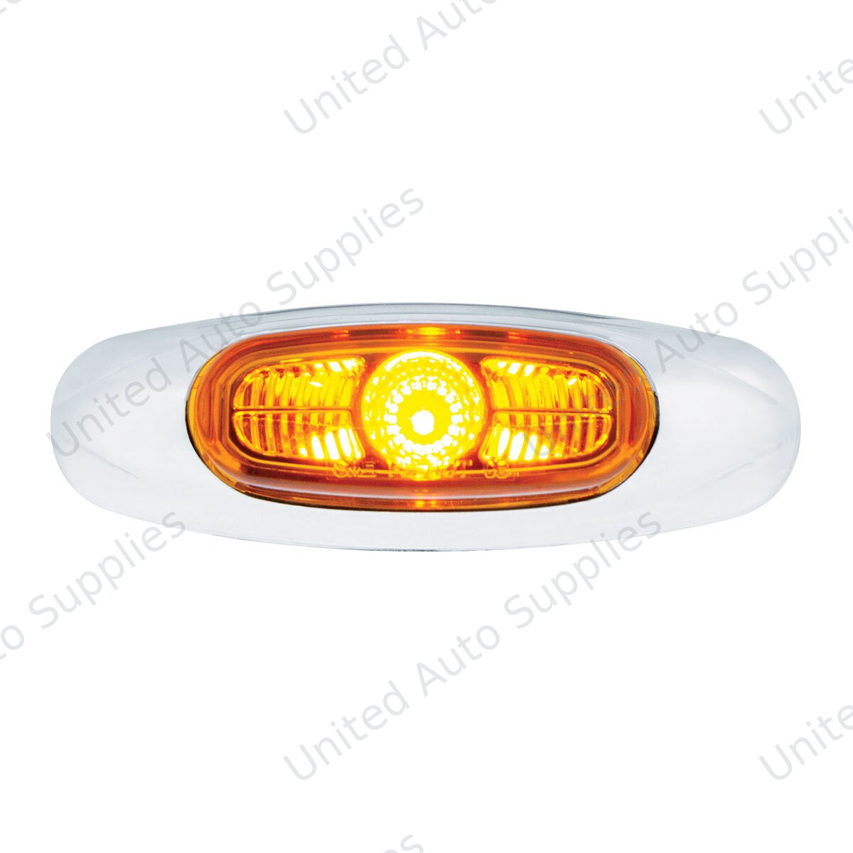 4-3/16" Wide 3 LED ViperEye Light (Clearance/Marker) - Amber LED/Amber Lens