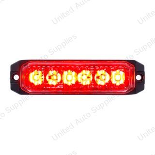 6 High Power LED "Competition Series" Slim Warning Light - Red