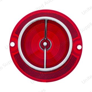 Tail Light Lens With Chrome Rim For 1963 Chevy Impala