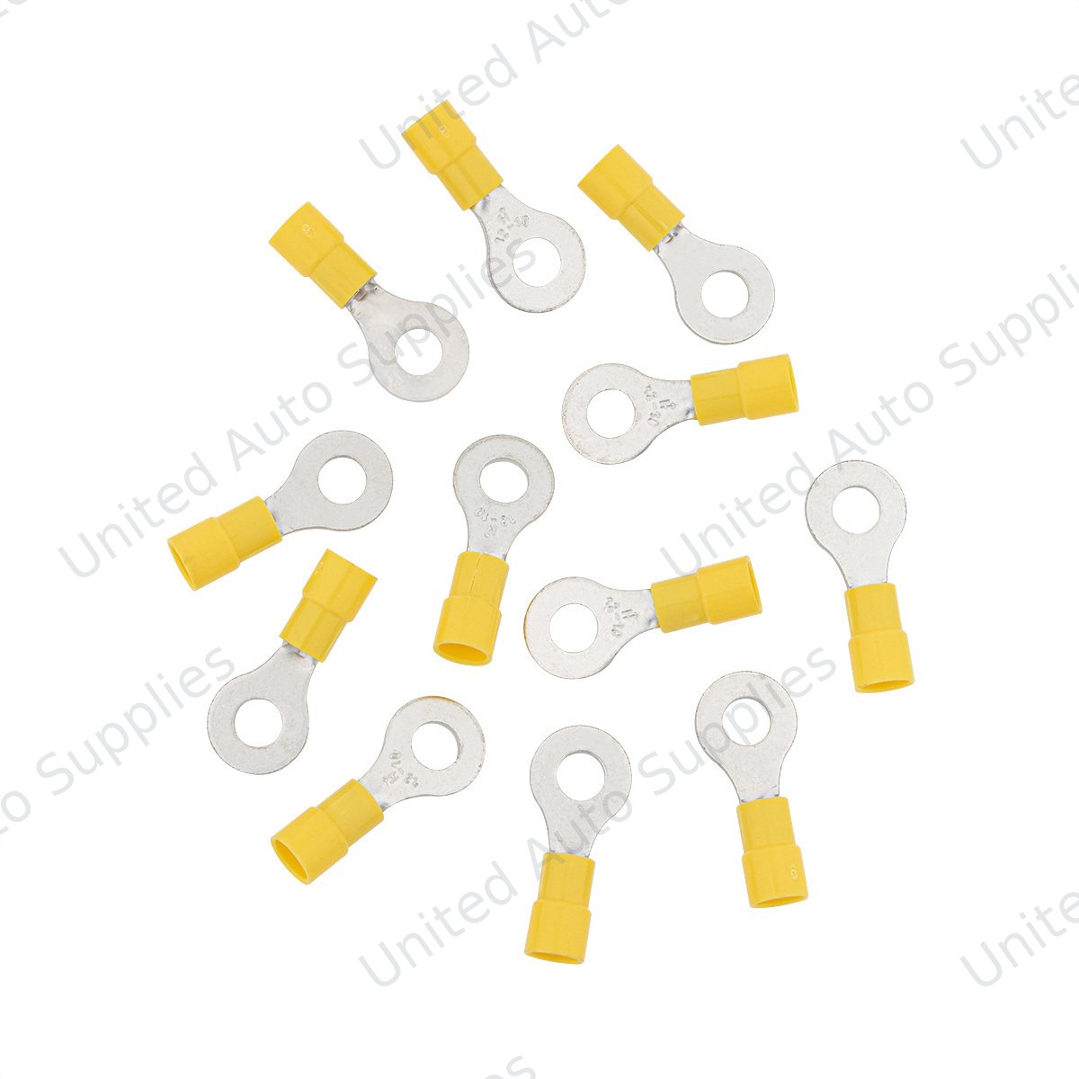 12-10 AWG 1/4" Stud Vinyl Ring Terminal (12-Pack)
