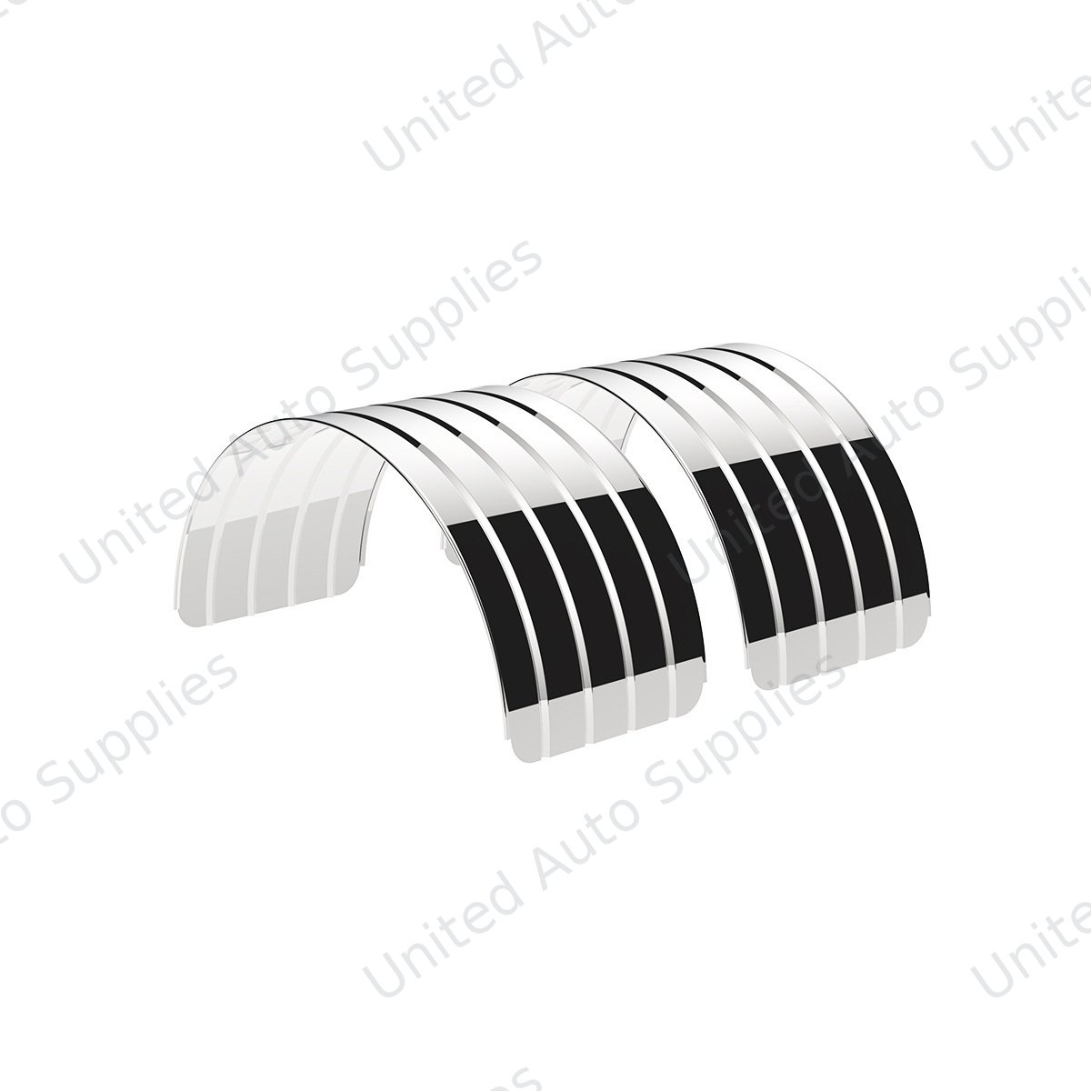 80" 430 Stainless Steel (18ga) Single Axle Fender - SR Series (Pair)