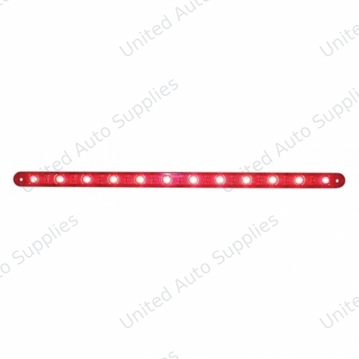 12 LED 12" Ultra Slim Light Bar Only (Stop, Turn & Tail) - Red LED/Red Lens (Bulk)