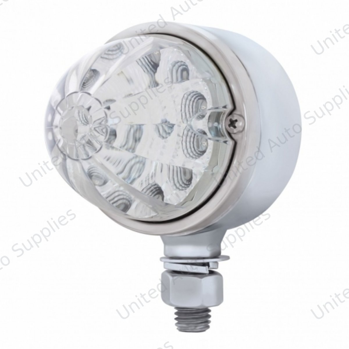 17 LED Reflector Watermelon Single Face Light - Amber LED/Clear Lens