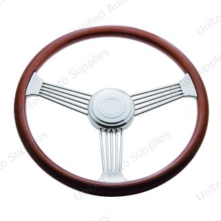 18" Banjo Steering Wheel With Hub & Horn Button Kit For Peterbilt (1998-2005), Kenworth (2001-2002)