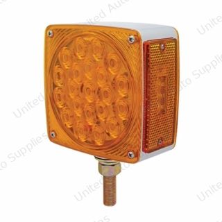 45 LED Single Stud Double Face Turn Signal Light - Amber LED/Amber Lens