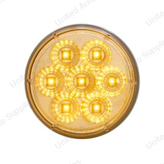 7 LED 4" Reflector Turn Signal Light - Amber LED/Clear Lens