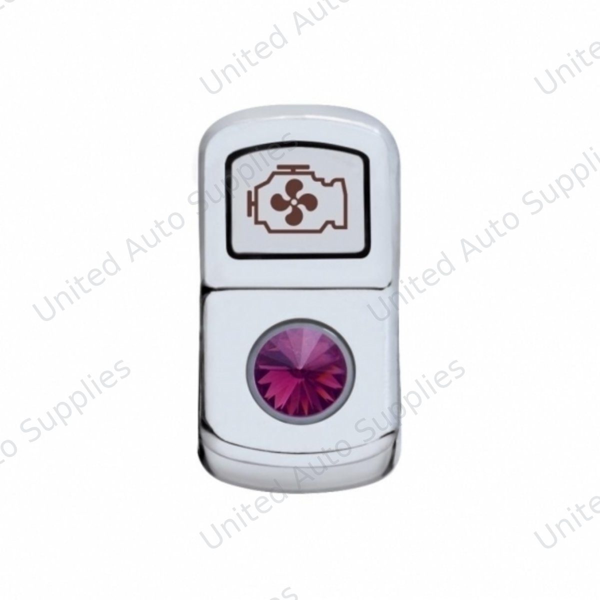 "Engine Fan" Rocker Switch Cover With Purple Crystal
