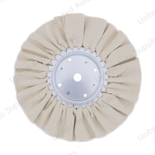 10" White Treated Airway Buff - 5/8" & 1/2" Arbor