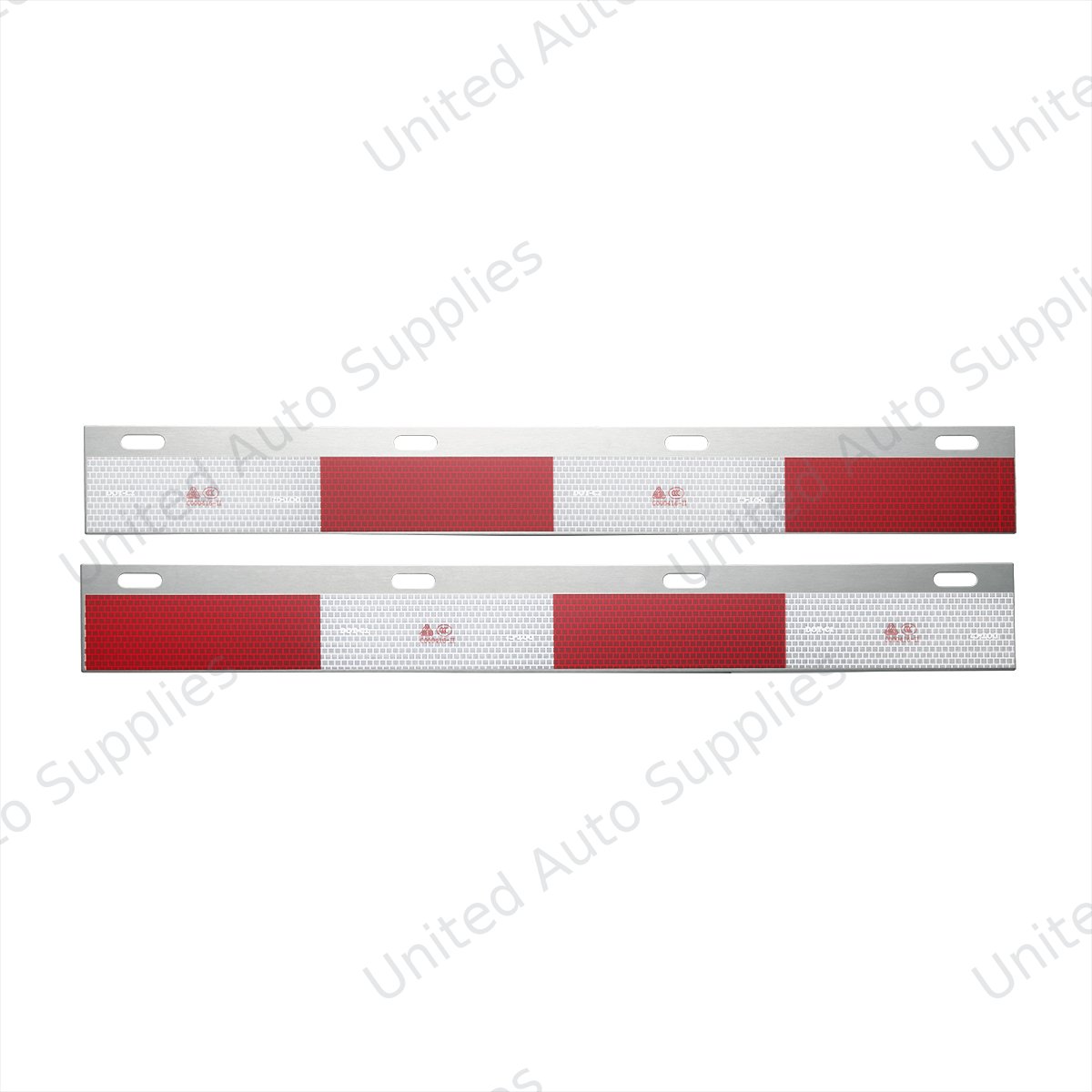 Aluminum Straight Conspicuity Reflector Top Flap Plates (2-Pack)