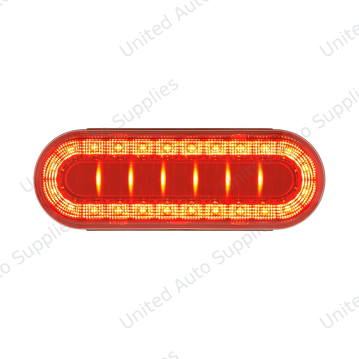 30 LED 6" Oval Lumos Light I-Series (Stop, Turn & Tail) - Red LED/Red Lens
