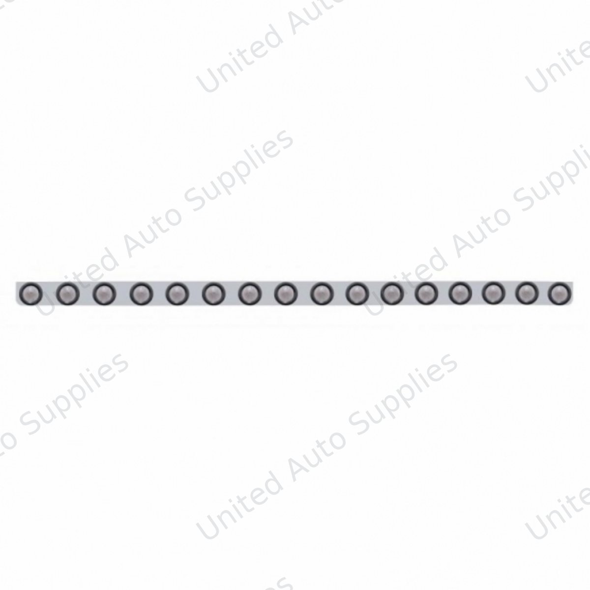 79-1/2" SS Bumper Light Bracket With 16X 9 LED 2" Beehive Light -Red LED/Clear Lens