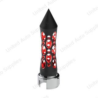 Thread-On Daytona Spike Gearshift Knob With LED 13/15/18 Speed Adapter - Black/Red LED