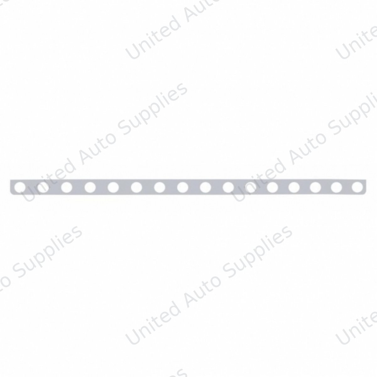 79-1/2" Stainless Light Bracket With Sixteen 2" Light Cutouts