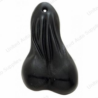8-1/4" Tall Large Low-Hanging Rubber Balls - Black