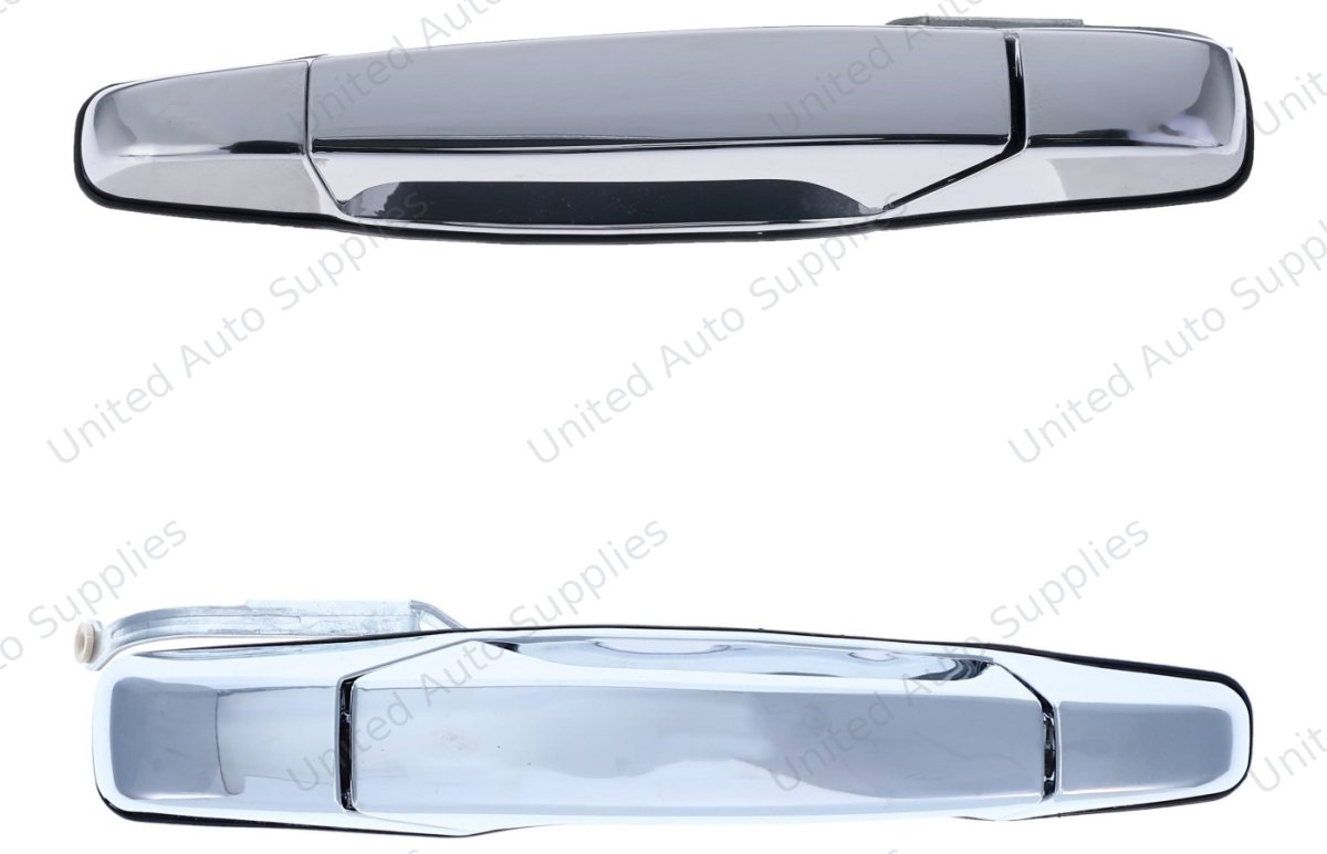 Exterior Door Handle Rear LH, Rear RH (2pcs) Plastic All Chrome for 2007-2013 Chevrolet Avalanche; 2007-2013 Chevrolet Tahoe