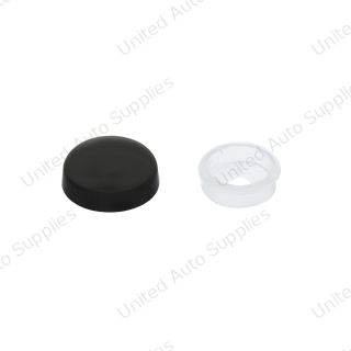 Black Plastic Snap-On Cap For #6 And #8 Screw (Bulk)