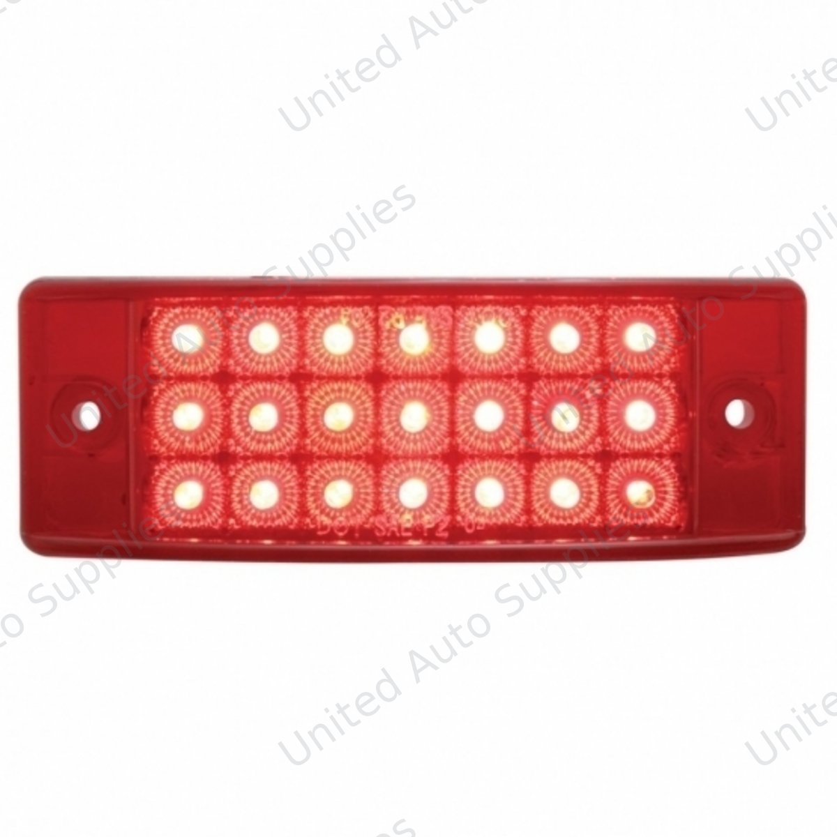 21 LED Reflector Rectangular Light (Clearance/Marker) - Red LED/Red Lens (Bulk)