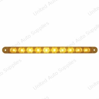 10 LED 9" Turn Signal Light Bar - Amber LED/Amber Lens