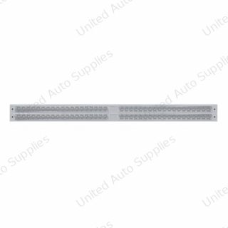 Chrome Top Mud Flap Plate With Four 19 LED 24" Reflector Light Bars - Red LED/Clear Lens (Each)