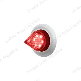 6 LED Dual Function 1-1/4" Spike Light With Stainless Steel Bezel(Clearance/Marker)-Red LED/Red Lens