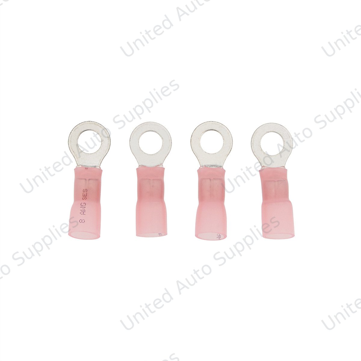 8 AWG 5/16" Stud CS Heat Shrink Ring Terminal - Pink (4-Pack)