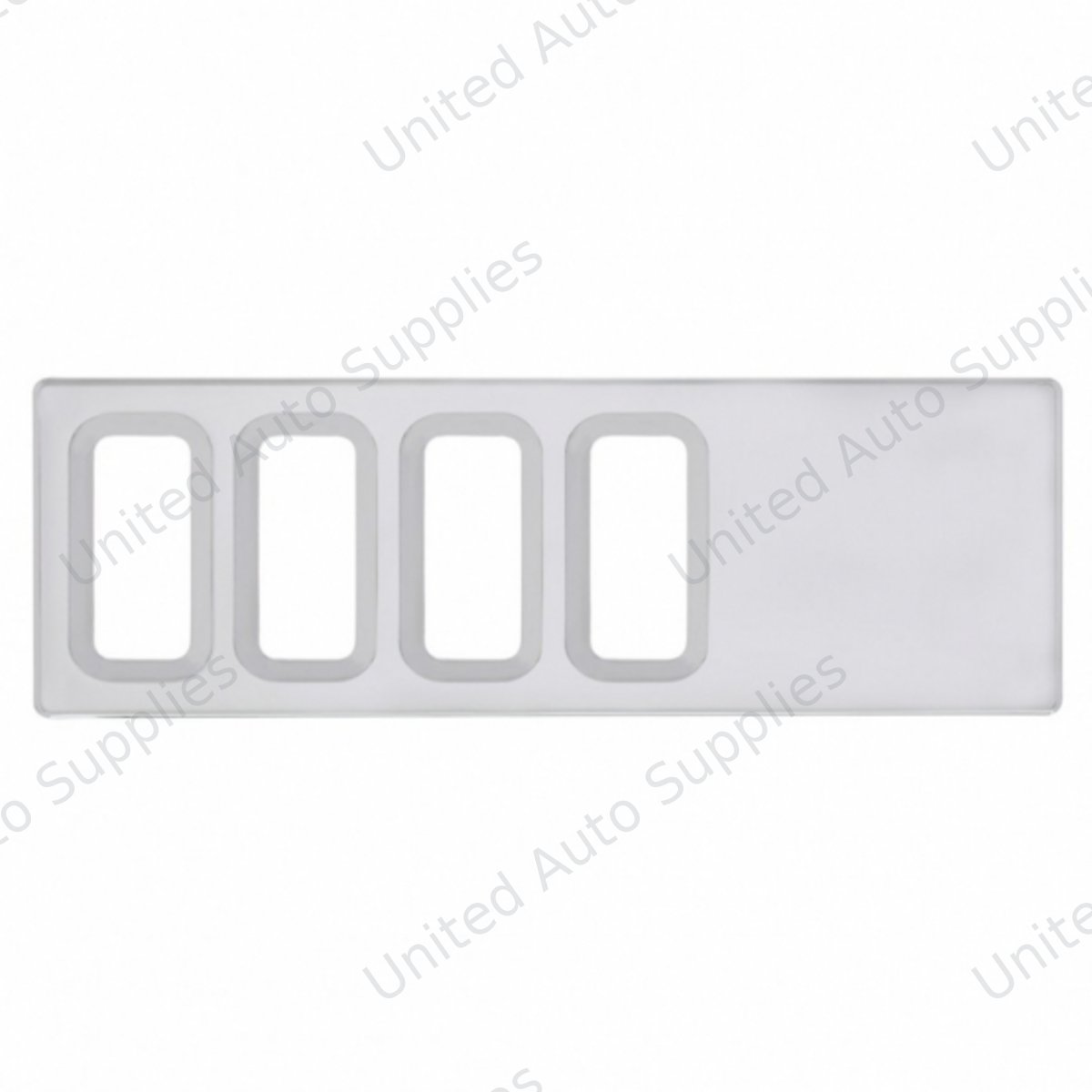 Chrome Plastic Dash Switch Panel Cover For International - 4 Openings