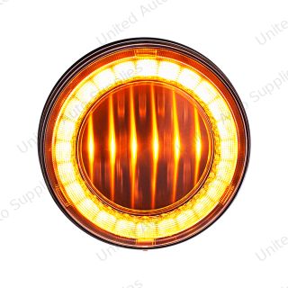 30 LED 4" Round Lumos Light I-Series (Turn Signal) - Amber LED/Clear Lens