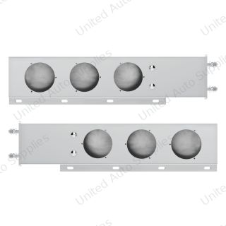 3-3/4" Bolt Pattern Deluxe Stainless Spring Loaded Light Bar With 6X 4" Light Cutouts (Pair)