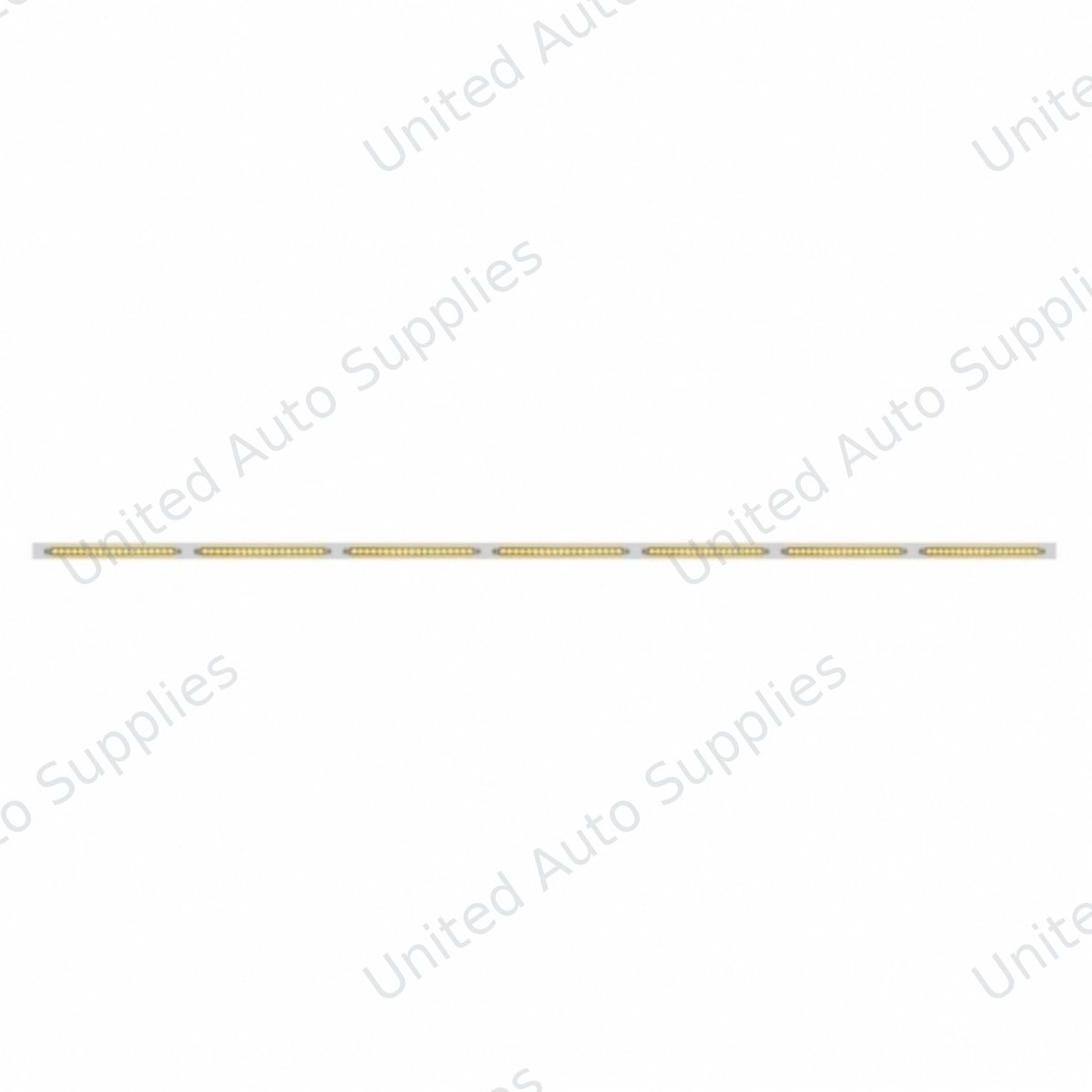 94" Stainless Steel Light Bracket With 7X 19 LED 12" Reflector Light Bars - Amber LED/Clear Lens