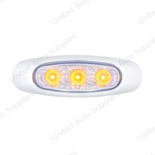 5 LED Reflector Auxiliary/Utility Light With Side Ditch Light - Amber LED/Clear Lens (Card)
