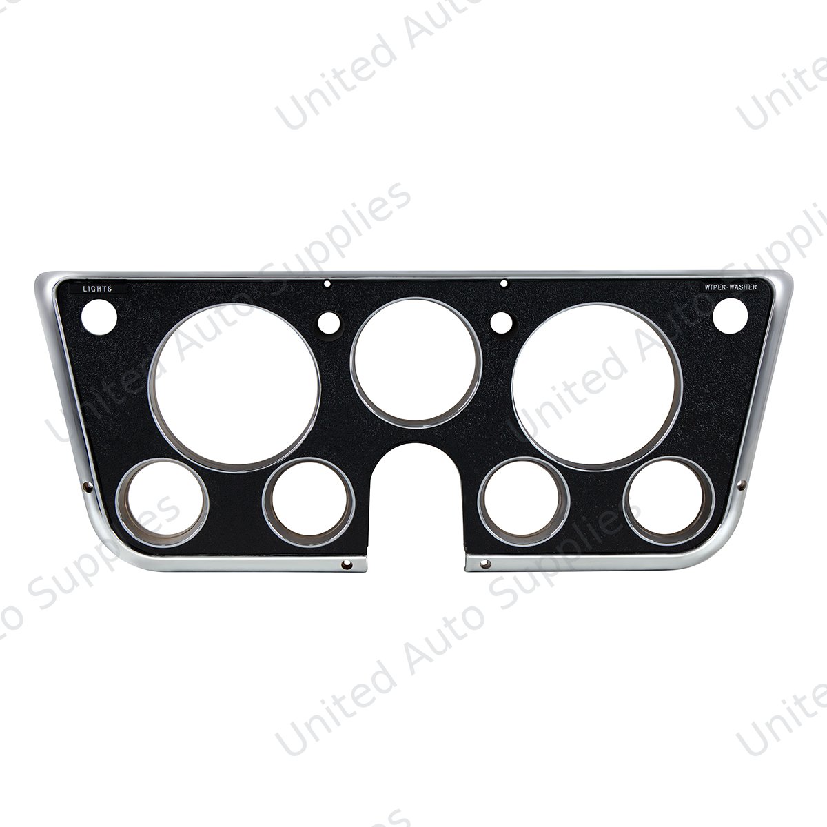 Dash Bezel For 1969-72 Chevy & GMC Truck With 7 Gauges - Black & Chrome