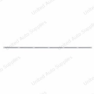 79-1/2" Stainless Bumper Light Bracket With 6X 19 LED 12" Light Bars - Red LED/Clear Lens