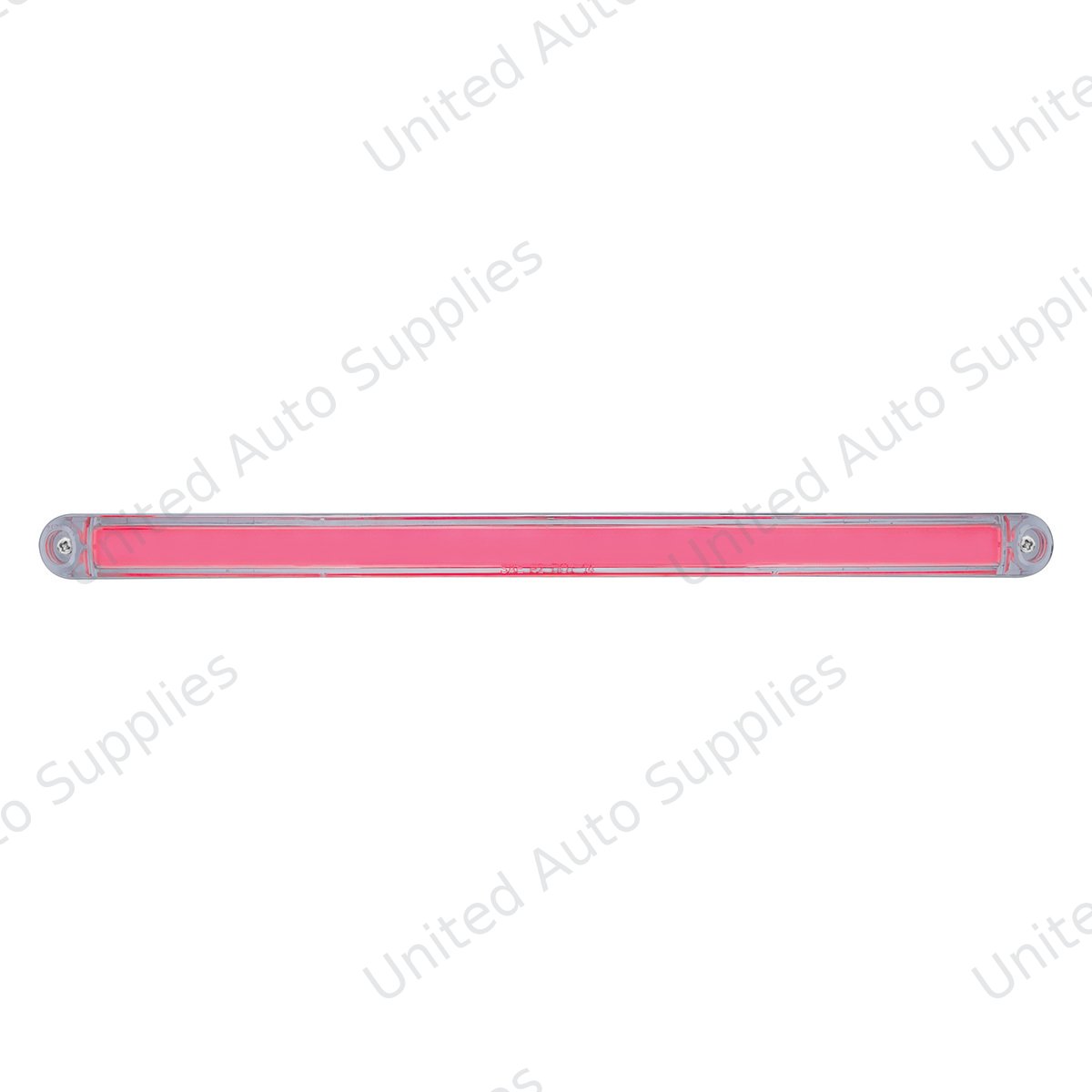 24 LED Dual Function 12" GloLight Bar With Bezel - Red LED/Clear Lens