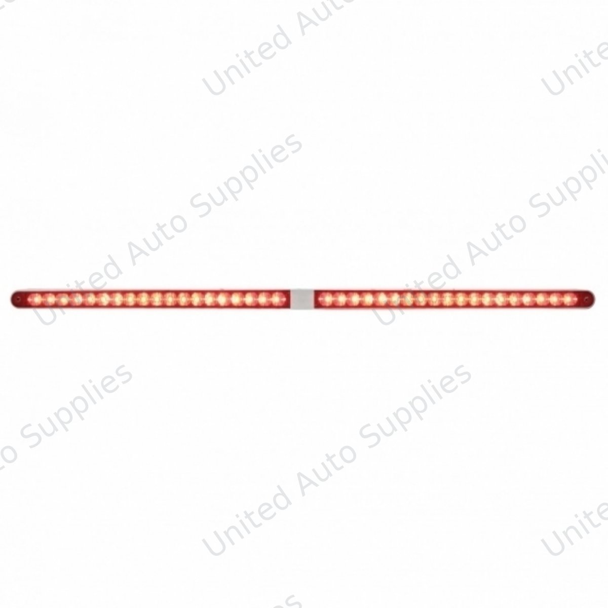 Dual 14 LED 12" Reflector Light Bars With Bezel - Red LED/Red Lens