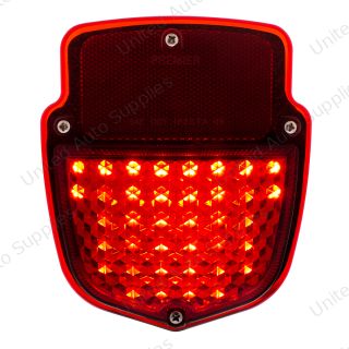 38 LED Tail Light Assembly With 12 LED License Plate Light & SS Housing For 1953-56 Ford Truck - L/H