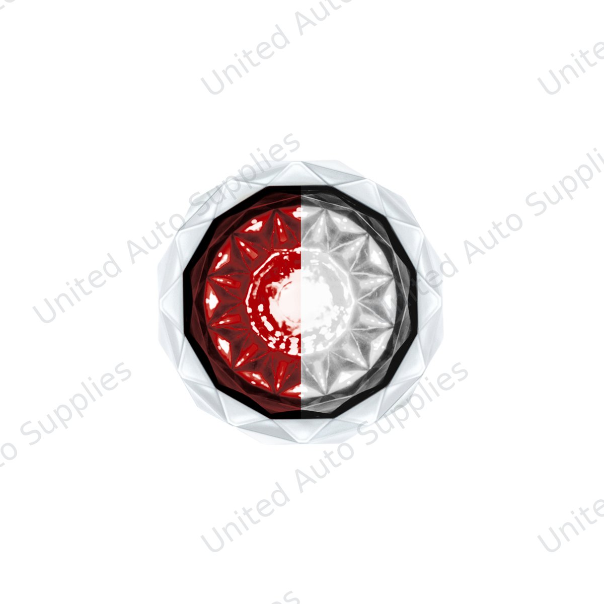 Double Fury 4 LED Dual Function 1-1/8" Crystal Watermelon Light-Red & White LED