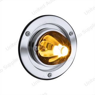 Dual Function Glass Watermelon Light Sleeper Bunk Kit With 304 Stainless Steel Bezel & LED Bulb-Amber Lens/Amber LED