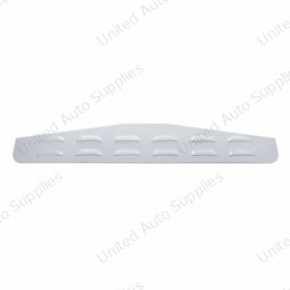 4" X 24" Chrome Louvered Bottom Mud Flap Plate -Welded Stud