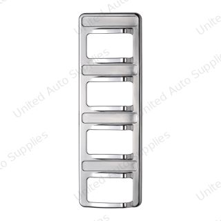 Chrome 4-Rocker Switch Cover For Peterbilt 579 (2012-2019) & 567 (2014-2019)- 4 Switches